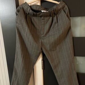 grey checked trouser pant